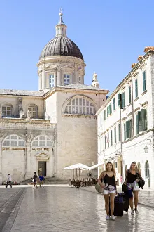 Images Dated 6th August 2014: Europe, Croatia, Dalmatia, Dubrovnik, historic centre of town, The Assumption Cathedral