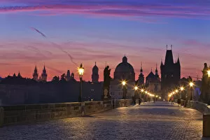 Romantic Gallery: Europe, Czech Republic, Central Bohemia Region, Prague. Charles Bridge