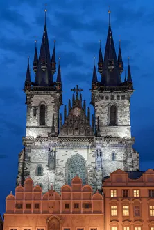 Europe, Czech Republic, Prague, Old Town Square, Church of Our Lady Before Tyn