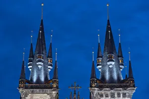 Europe, Czech Republic, Prague, Old Town Square, Church of Our Lady Before Tyn