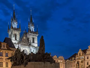 Europe, Czech Republic, Prague, Old Town Square, Church of Our Lady Before Tyn