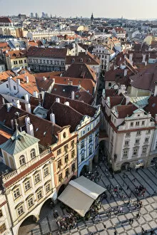 Images Dated 21st April 2017: Europe, Czech Republic, Prague, Old Town Square, Prague Clock Tower