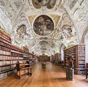 Mural Gallery: Europe, Czech Republic, Prague, Strahov Monastery, Strahov Library, Theological Hall