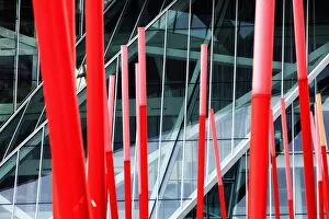 Images Dated 18th July 2017: Europe, Dublin, Ireland, Bord Gais Energy theatre entrance along Grand Canal dock