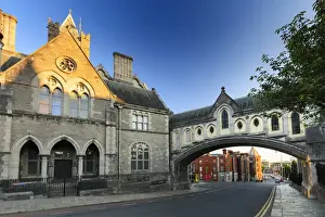 Dublin Prints: Europe, Dublin, Ireland, Dublinia historic museum at sunset