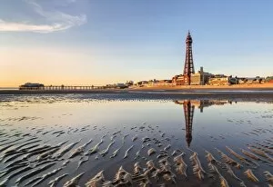 Images Dated 11th July 2017: Europe, England, Lancashire, Blackpool, Blackpool Tower and Beach