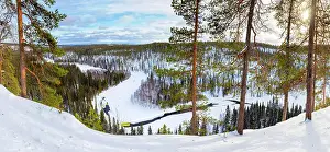 Freeze Prints: Europe, Finland, elevated viewpoint at Oulanka National Park
