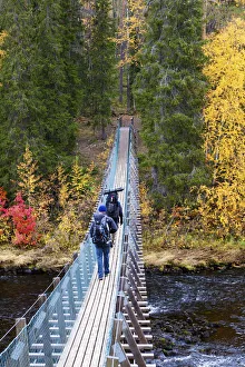 Images Dated 25th November 2013: Europe, Finland, Lapland, Kuusamo, Oulanka National Park, Karhunkierros Trail - the