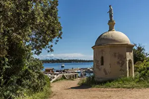 Cannes Prints: Europe, France, Cote D Azur. Ile Saint-Honorat near to Cannes