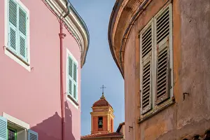 Cote Dazur Prints: Europe, France, Cote D'Azur. In the narrow streets of medieval village Roquebrune