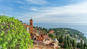 Cote Dazur Gallery: Europe, France, Cote D'Azur. the village of Roquebrune and the view towards Cap Martin