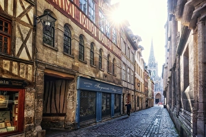 Historic Buildings Prints: Europe. France, Normandy, Normandie. Seine, Haute-Normandie, Seine-Maritime. Rouen