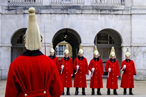 Europe, Great Britain, England, London, Lifeguards at the changing of the guard