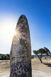 Megalith Prints: Europe, Iberia, Portugal, The Alentejo, megalith, megalithic monument - the Meada