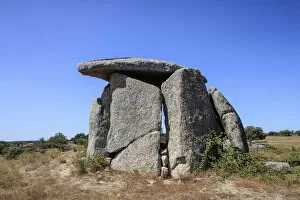 Images Dated 14th September 2017: Europe, Iberia, Portugal, The Alentejo, megalithic monument; dolmen of Tapadao or