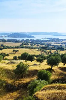 Coutryside Prints: Europe, Iberia, Portugal, The Alentejo; Evora; view of the Alqueva Lake and the Alentejo