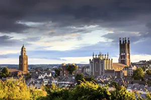 Cork Prints: Europe, Ireland, Cathedral of St. Mary and Ann in Cork at sunset