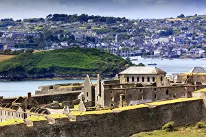 Europe, Ireland, Charles Fort with Kinsale village in the background