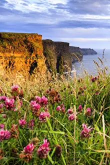 Europe, Ireland, Clare county, Cliffs of Moher at sunset