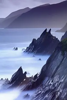 Europe, Ireland, Kerry, Slea Head sea stacks along Dingle peninsula