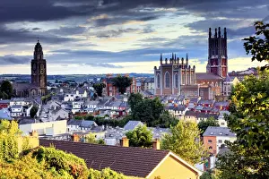 Europe, Ireland, SS Mary and Anne Cathedral at sunset in Cork