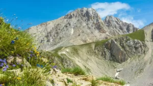 Images Dated 11th August 2021: europe, Italy, the Abruzzi. The Corno Grand Peek of the Gran Sasso National park