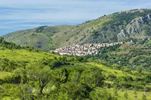europe, Italy, the Abruzzi. The little town of Ortona dei Marsi near to the National Park