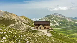 Images Dated 11th August 2021: europe, Italy, the Abruzzi. The rifugo Duca degli Abruzzi in the Gran Sasso National Park