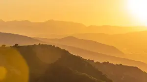 The Abruzzi Prints: europe, Italy, the Abruzzi. Sunset seen from the little village of Gioia Vecchio in