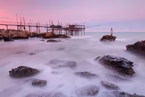 Europe, Italy, Abruzzo, Ortona, Chieti district. Trabocchi Coast
