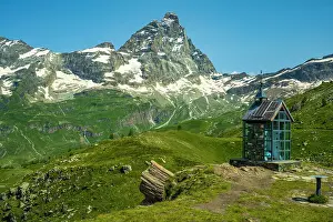 Aosta Prints: Europe, Italy, Aosta Valley. The iconic Matterhorn seen from a hiking path near to Breuil-Cervinia