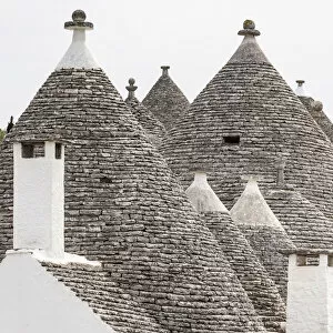 Images Dated 1st December 2020: europe, Italy, Apulia. Alberobello, some of the typical trulli houses