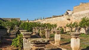 Images Dated 1st December 2020: europe, Italy, Apulia. The garden of Masseria Brusca, a traditional manor near to Nardo