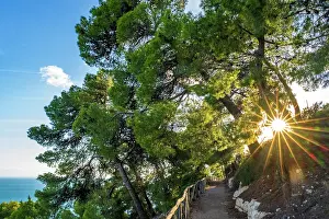 Walk Prints: Europe, Italy, Apulia. The hike to Vignanotica on the Gargano Peninsula at sunset
