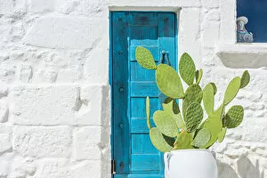 Images Dated 1st December 2020: europe, Italy, Apulia. Ostuni, the typical white facades of the houses in the historic