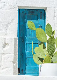 europe, Italy, Apulia. Ostuni, the typical white facades of the houses in the historic
