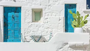 europe, Italy, Apulia. Ostuni, the white facades of the houses in the historic center