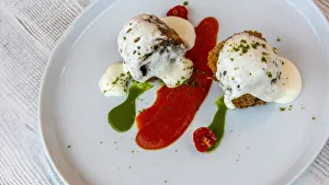 Apulia Prints: europe, Italy, Apulia. Salento, a parmigiana in the Osteria Origano