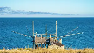 Gargano Prints: Europe, Italy, Apulia. A traditional fishing trabucco near Vieste