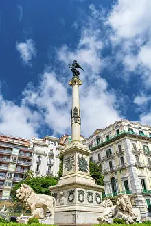 Napoli Prints: Europe, Italy, Campania. Naples, Piazza dei Martiri
