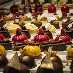 Images Dated 28th May 2019: Europe, Italy, Campania. A detail of a pastry shop in Minori