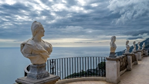 Campania Prints: europe, Italy, Campania. Ravello, Villa Cimbrone, the Terrace of Infinity
