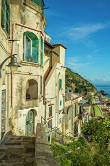 Ravello Prints: Europe, Italy, Campania. The town of Maiori on the Amalfi coast