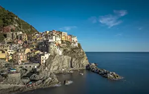 Europe, Italy, cinque Terre. view of the village of Manarola