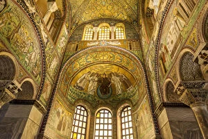 Europe, Italy, Emilia-Romagna. Mosaico fo the basilica San Vitale in Ravenna
