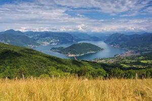 Province Of Brescia Prints: Europe, Italy, the Floating piers in iseo lake, province of Brescia