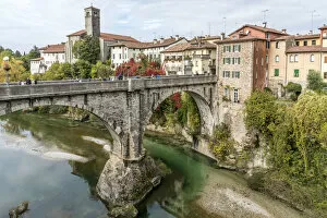 Images Dated 18th November 2016: Europe, Italy, Friuli-Venezia-Giulia. The Devils Bridge of Cividale dei Friuli