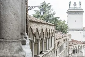 Images Dated 18th November 2016: europe, Italy, Friuli-Venezia-Giulia. The arcades of the Piazzale del Castello in Udine