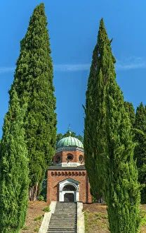 europe, Italy, Friuli Venezia Giulia. The mausoleum of Teodore de la tour near in the Collio area