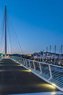 Gulf Of Poets Prints: Europe, Italy, the gulf of La Spezia. The new bridge of Porto Mirabello